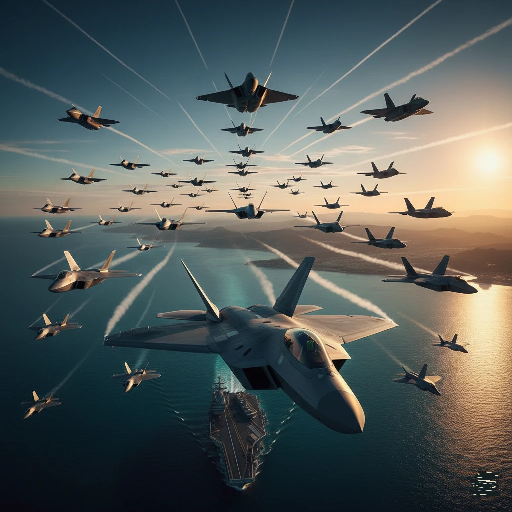 US Unleash 50 Fighter Jets: Massive Air Armada Sent to Iran