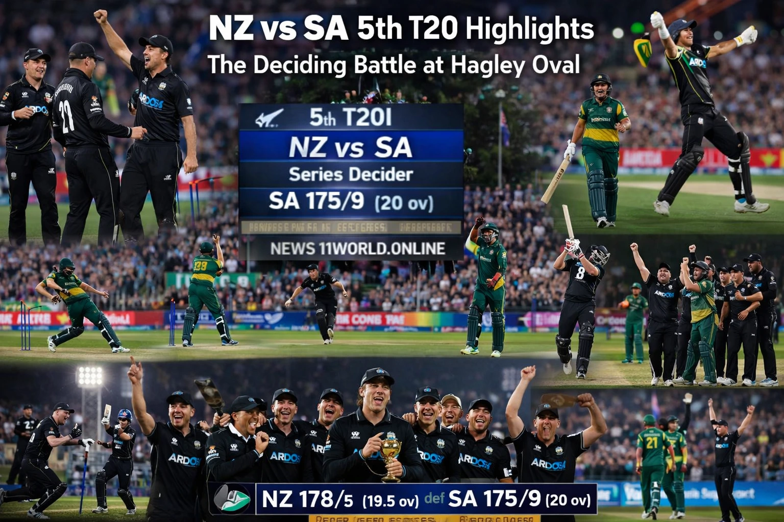 NZ vs SA 5th T20 Highlights: 3 Great Moments from Decider